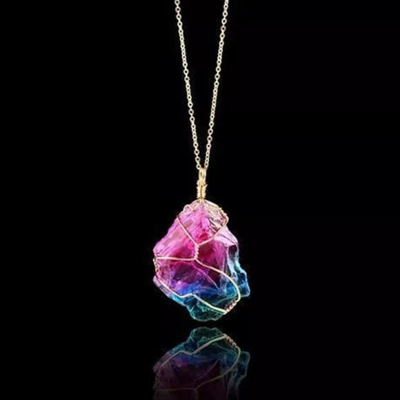 Rainbow Stone Necklace! - Picture 5 of 7